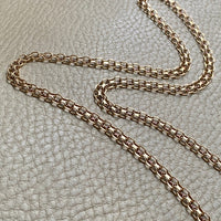 Long 18k gold vintage necklace - Slinky x-link by Tore Clareus - 24 inch length