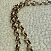 9k gold Antique Rolo Link Chain - 21 inch length