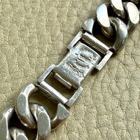 158 gram Vintage Colombian Solid Silver Curb Link Chain Necklace – 18 Inch Length