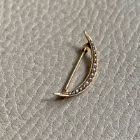 antique pearl brooch 14k gold