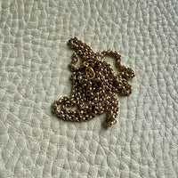 Vintage 9k Gold Rolo Link Chain Necklace - 18.8 inch length