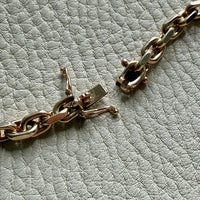 GOLD CHONK! 63g, 5mm width, Vintage Biker Link Necklace - Solid 14k gold- 23.7 inch length