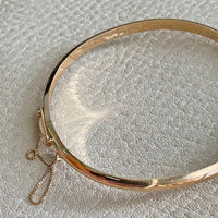 Immaculate! 1994 Finnish vintage 14k gold hinged bangle bracelet