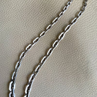 UNIQUE Chunky Sterling Silver Taxco Graduated Link Necklace - 22.9 inch length