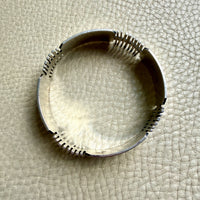 1967 Isaac Cohen signed Bangle Bracelet in Sterling Silver – 8.1 inch interior circumference