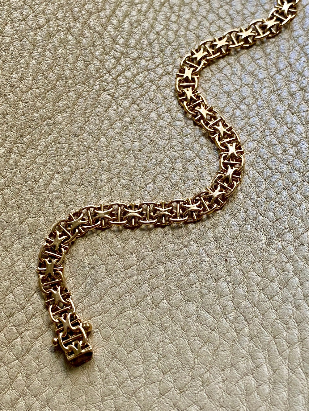 1962 Star link with bars - Bracelet in 18k gold - 7.25 inch length