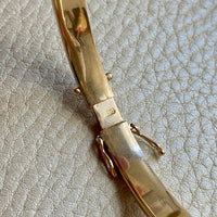 Midcentury era Scandinavian vintage 18k Gold hinged bangle