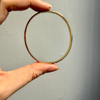 1961 Signed Swedish Vintage SOLID 18k gold hinged bangle 25.1g - 7.25 inch oval interior