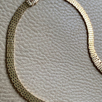 RADIANT! 14k Gold Cleopatra Link Necklace - Vintage Danish - 17 inch length