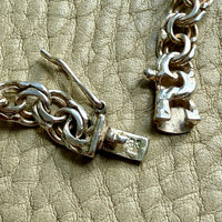 Vintage Sterling Silver Double Link Curb Chain Necklace – 17 Inch Length