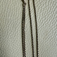 REDUCED! Antique Longuard Oval Belcher Chain in Pale Yellow 7k gold - 20 inch necklace length