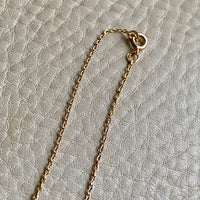 18k Gold Swedish Vintage Skinny Biker Link Chain Necklace - 17.3 inch length