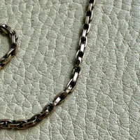 REDUCED! Antique Longuard Oval Belcher Chain in Pale Yellow 7k gold - 20 inch necklace length
