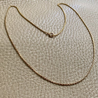 18k gold Swedish Vintage Biker link chain necklace - 18 inch length