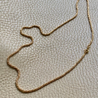 18k Gold Vintage Foxtail(!) Spiral Link chain necklace - 18.5 inch length