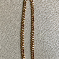 1917 Antique Swedish 18k gold watch chain necklace - 19.5 inch length