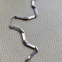 1985 ‘Labyrint’ bar link bracelet by Bjorn Weckstrom for Lapponia in sterling silver - 7.6 inch length