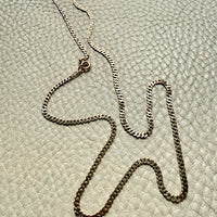 Vintage Swedish Pressed Curb Chain Necklace 18k Gold - 19.4 inch length
