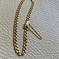 1944 Delicate 18k double-link solid gold bracelet - Göteborg, Sweden - 7.5 inch length