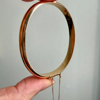 1962 Vintage Finnish 14k Gold Hinged Bangle Bracelet – 7 Inch Interior Circumference