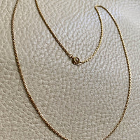 18k gold Swedish Vintage Biker link chain necklace - 18 inch length