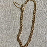 1944 Delicate 18k double-link solid gold bracelet - Göteborg, Sweden - 7.5 inch length
