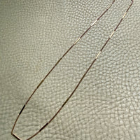 18k Gold Vintage Bar Link Variation Necklace - 19 inch length