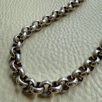 QUITE A ROLO! Chubby 91 gram Silver Rolo Link Necklace with - 19.9 inch length