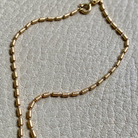 Dainty gold coil link necklace - 18k gold - 16.5 inch length - Italian vintage
