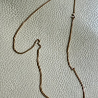 Danish Vintage 14k Gold Curb Link Chain Necklace - Excellent long length 23.75 inch length