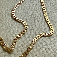 STUNNING Vintage Virola Link Necklace 18k Gold – 22.5 Inch Length