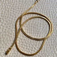 Vintage Omega Link Necklace in 18k Gold- Made in Trissino Italy, 1960s era - 16.5 inch length
