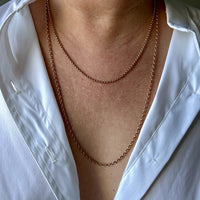 Foxtail Link Chain Necklace in 18k Solid Gold - 25.75 inch length