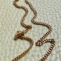 Faceted Curb Chain Necklace in 14k Gold - 18.2 inch length