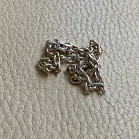 Bent Larsen 14k White Gold Biker Link bracelet - 7.8 inch length