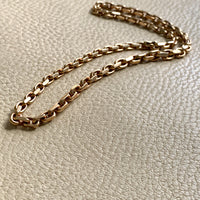 WHOA 45g Midcentury era biker link necklace! - solid 14k gold links- 16.5 inch length