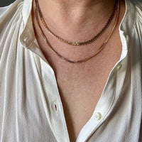 VERY FINE! 1970s era Balestra 18k gold special tight curb chain necklace - 20 inch length