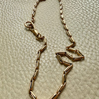 1917 Antique Swedish Double Fetter Watch Chain Necklace in 18k Gold - 17.6 inch length