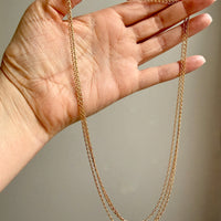 Dated 1899 - 18k gold Antique Longuard chain - 30.5 inch doubled necklace length