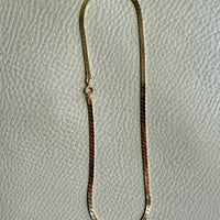 EXCELLENT! Vintage Italian 18k gold special tight curb chain mirrored necklace by Balestra- 17 inch length