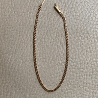 Vintage 18k gold curb bracelet - 7.5 inch length