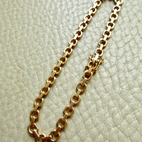 1950 Swedish Vintage Biker Link Bracelet 18k Gold – 8.1 Inch Length