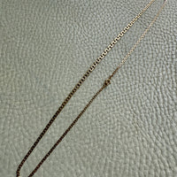 Vintage 18k gold Virola Link Necklace - Graduated width - 17.4 inch length