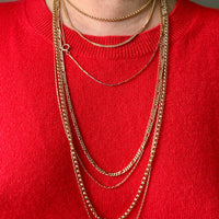 Dated 1899 - 18k gold Antique Longuard chain - 30.5 inch doubled necklace length