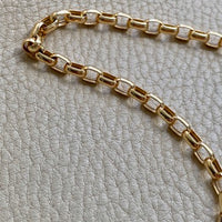 18k Gold Vintage Biker Link Watch Chain Necklace with Bolt Clasp- 19.5 inch length