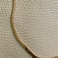 18k yellow gold vintage italian fringe link necklace 17 inch length