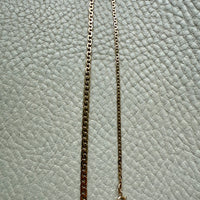 Vintage 18k gold Virola Link Necklace - Graduated width - 17.4 inch length