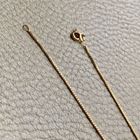 Vintage box link gold chain necklace - 15.25 inches of 18k gold