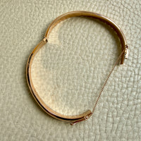 1962 Vintage Finnish 14k Gold Hinged Bangle Bracelet – 7 Inch Interior Circumference