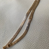 Luxurious and HEAVY solid gold brick link necklace - Danish 1960s vintage - 17 inch length